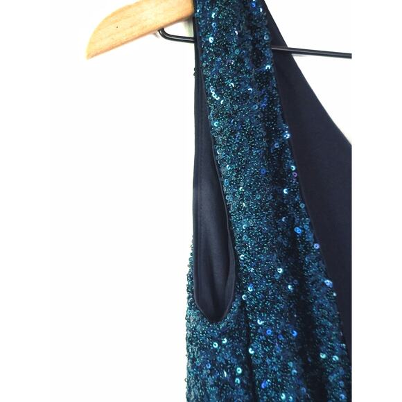 NWT Express Sequin Color Block Faux Wrap Tank Top - Large - Picture 15 of 15